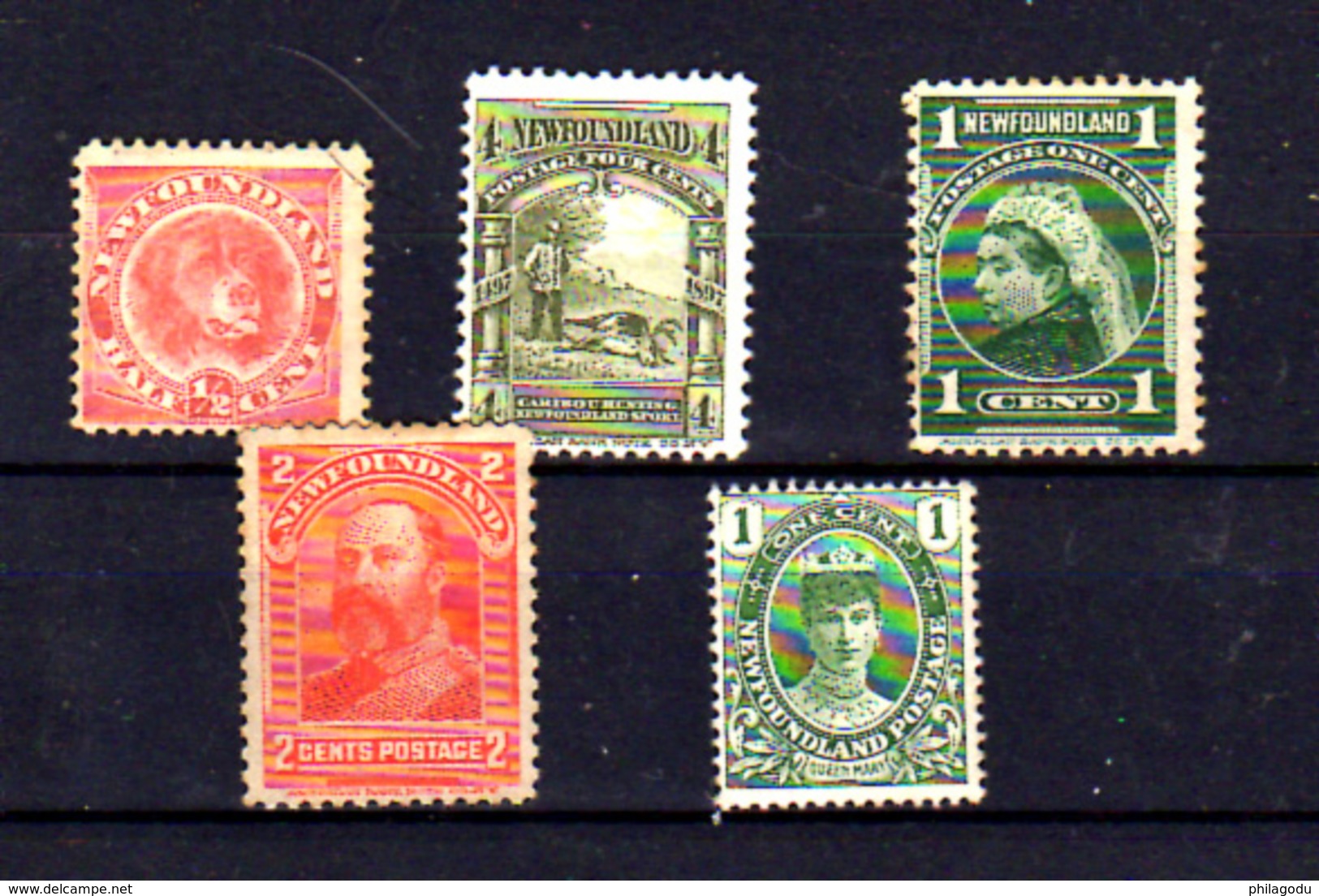 1887   Terre-Neuve, Chien, Victoria, Prince De Galles, Georges V, Entre 39 Et 89 Sans Gomme, Cote 20 €, - Autres - Amérique