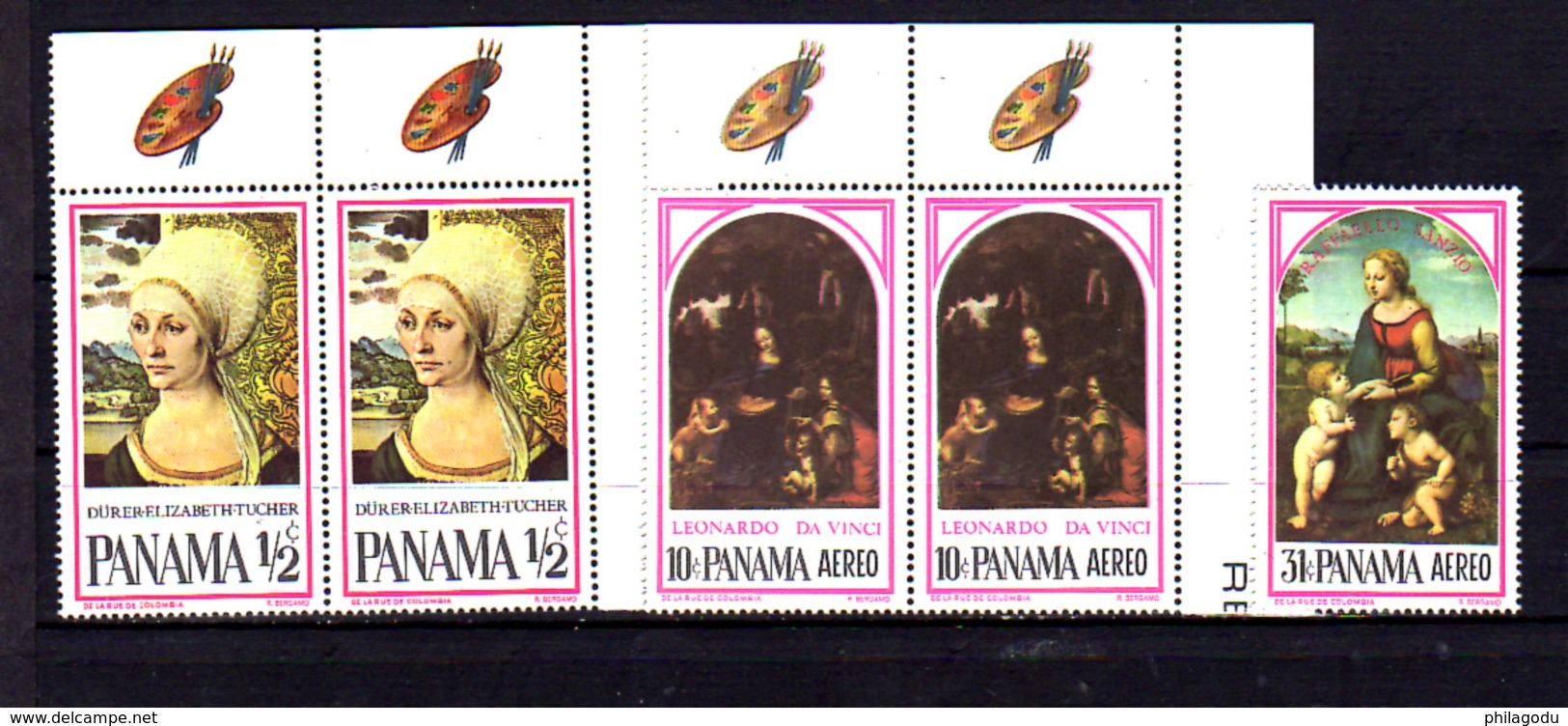 1966-67   Panama, Peintures De Albrecht, Vinci, Raffael, MI 873-875**966/71**, - America (Other)