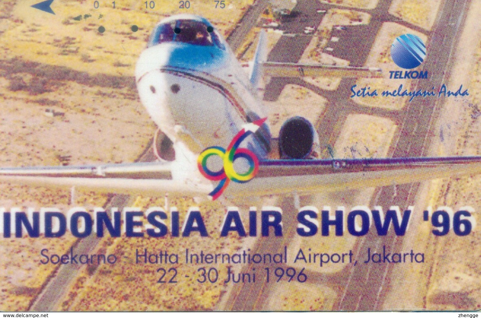 Indonesia Tamura Cards, Plane, Indonesia Air Show '96, 75u (1pcs) - Indonesia