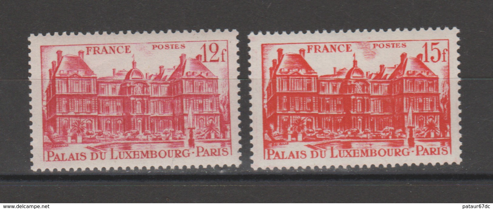 FRANCE / 1948 / Y&T N° 803/804 ** : Palais Du Luxembourg 12F & 15F - Gomme D'origine Intacte - Neufs