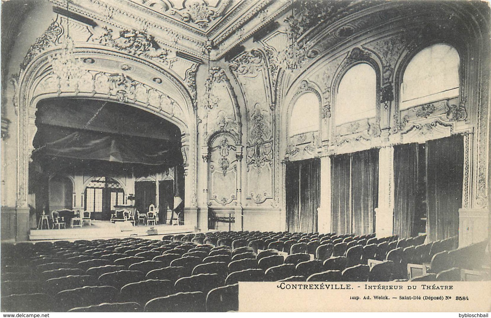 CPA 88 Vosges Contrexeville Lot 4 Cartes Le Pavillon + Intérieur Du Théâtre + Le Casino + Entrée Etablissement - Contrexeville