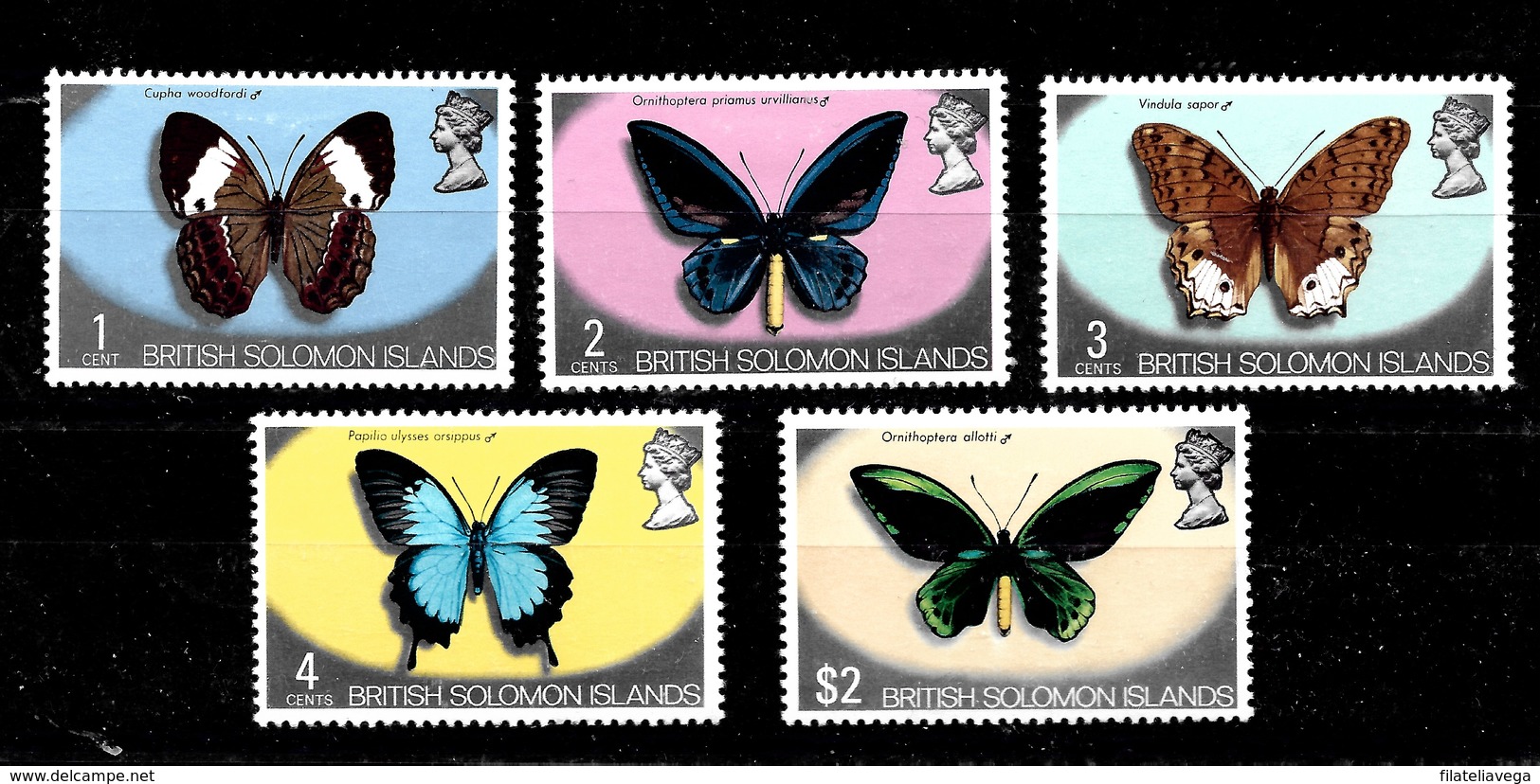 2 Series De Islas Salomón Nº Yvert 213/16 Y 227 ** MARIPOSAS (BUTTERFLIES) - Islas Salomón (1978-...)