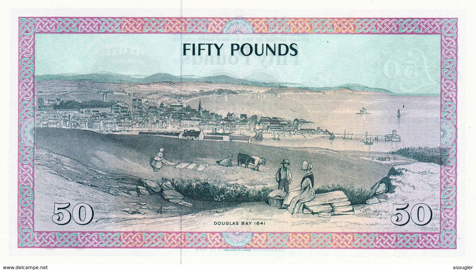 ISLE OF MAN 50 POUNDS ND 1983 UNC P-39a "free Shipping Via Registered Air Mail" - 50 Pounds