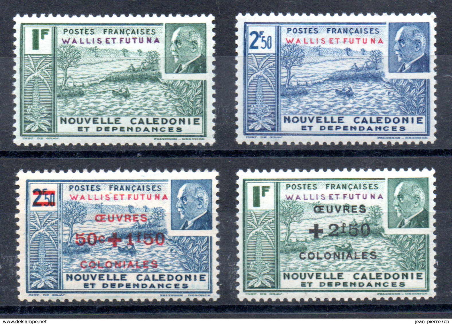 Wallis & Futuna Y&T 90**, 91**, 131**, 132** - Unused Stamps