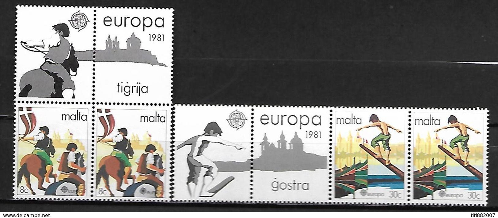 MALTE    -   1981 .   Y&T N° 616 / 617 ** En Paires.   EUROPA - Malte