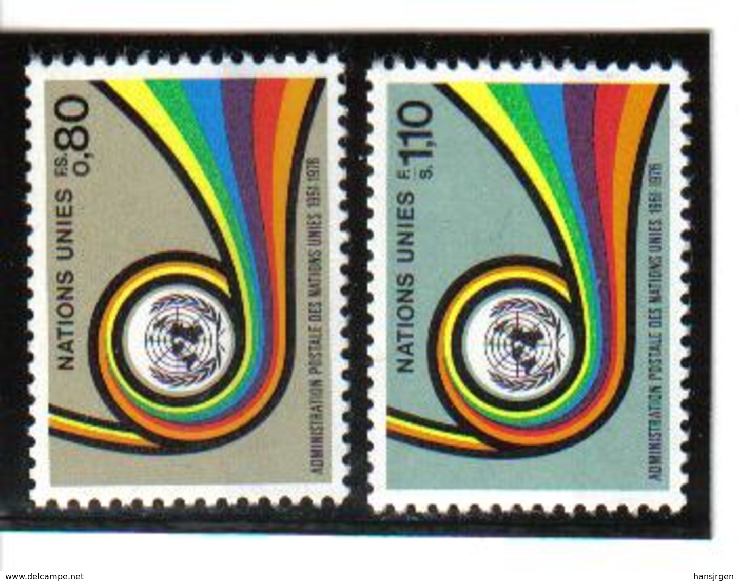 GEF34 UNO GENF 1976 Michl 60/61 ** Postfrisch SIEHE ABBILDUNG - Ungebraucht