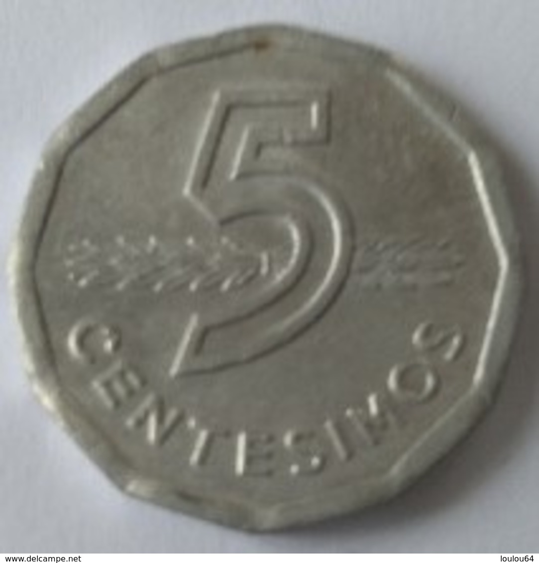 URUGUAY - 5 Centesimos 1978 - Vache - - Uruguay