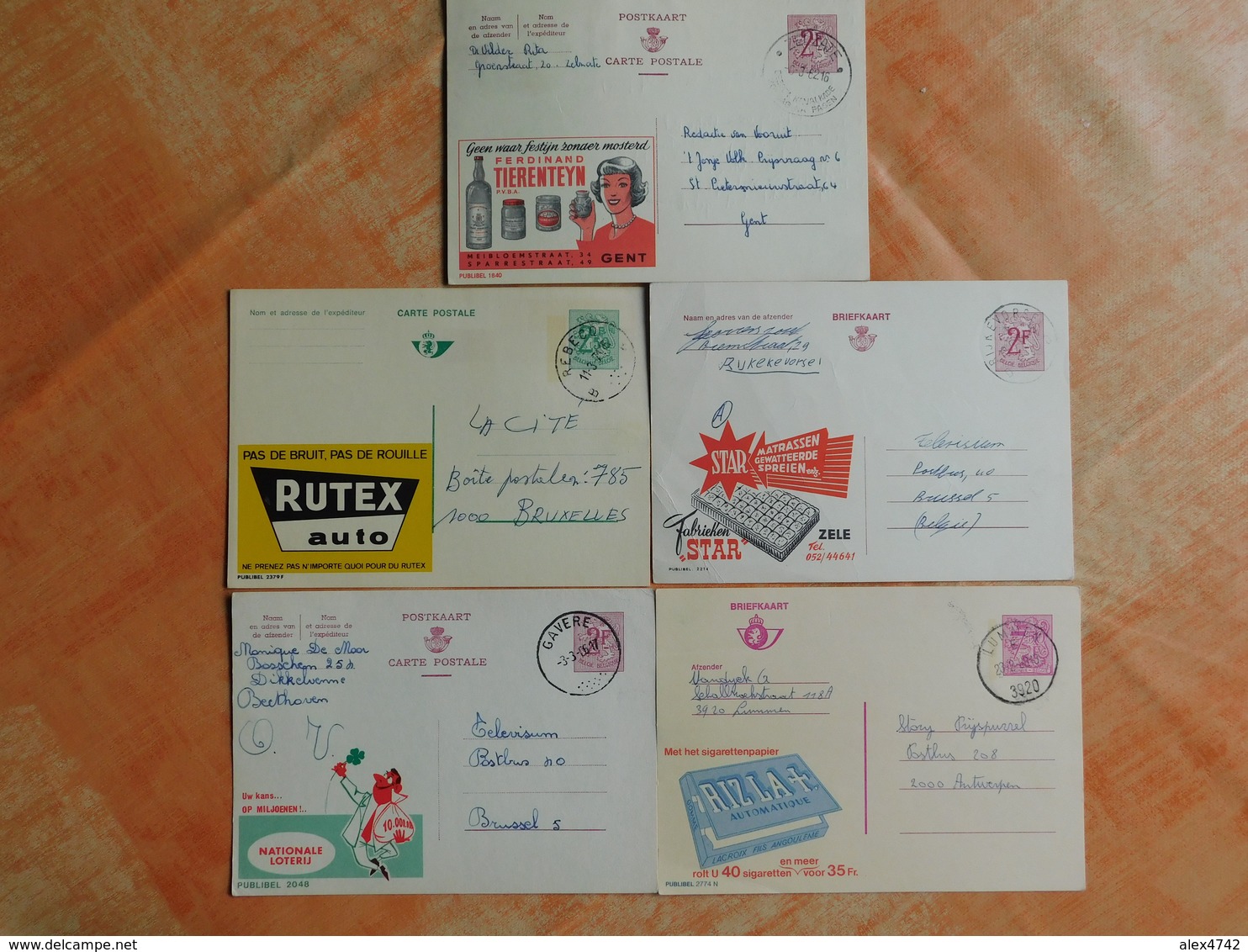 5 Entiers Postaux Publibel (F6) - Publibels