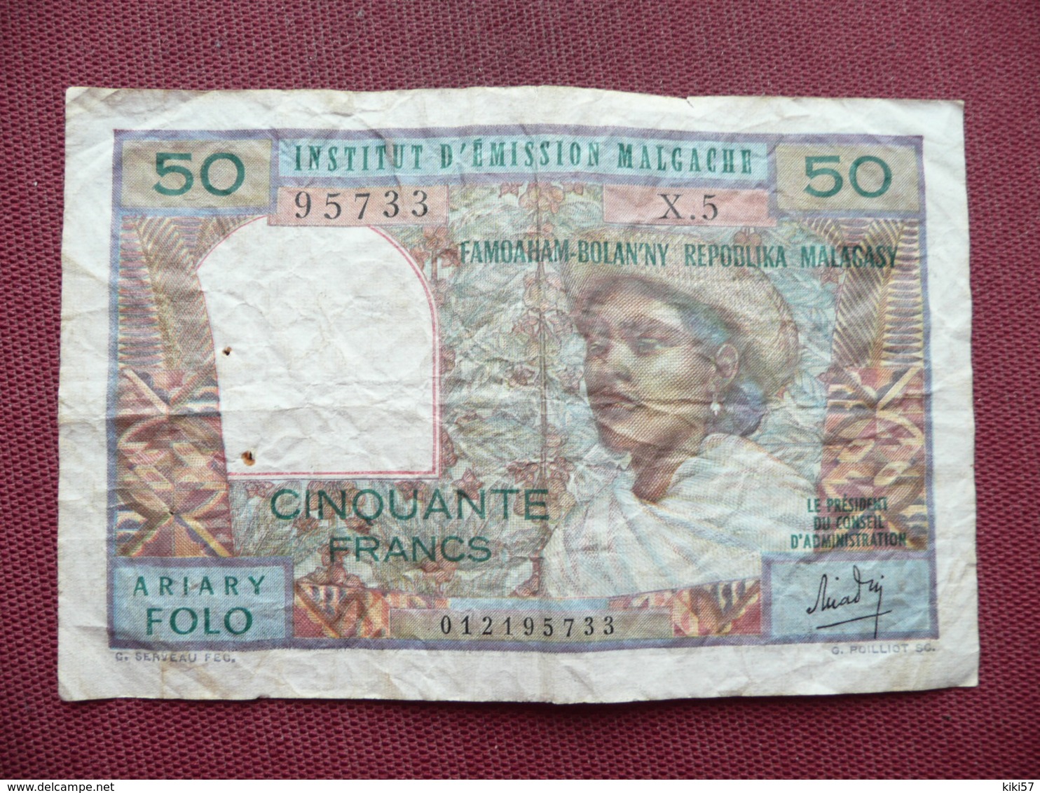 MADAGASCAR Billet De 50 Francs - Madagascar