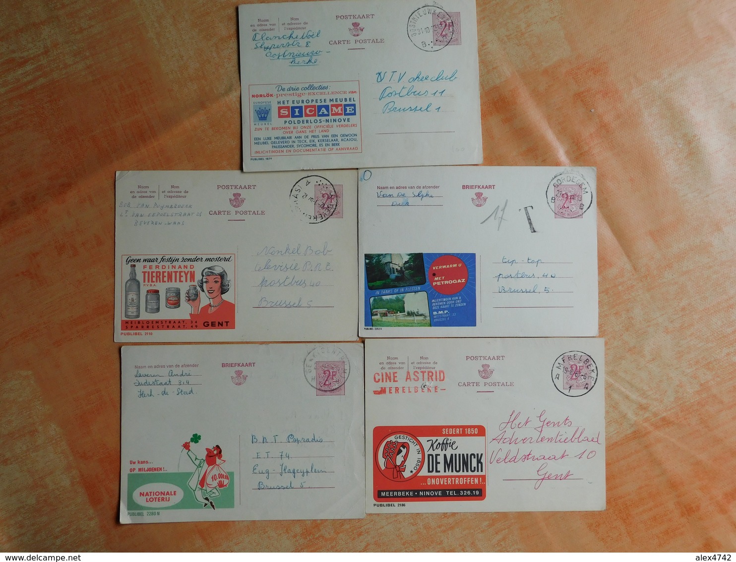 5 Entiers Postaux Publibel (L6) - Publibels