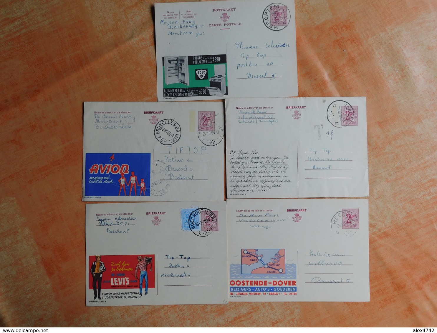 5 Entiers Postaux Publibel (L6) - Publibels