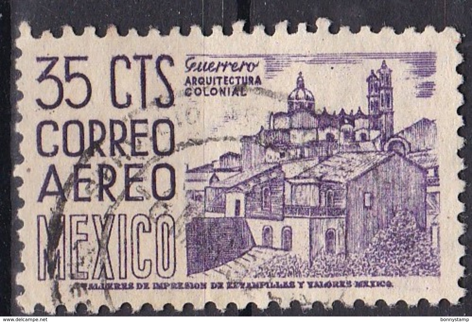 Messico, 1950/52 - 35c Guerrero, View Of Taxo - Nr.C191 Usato° - Messico