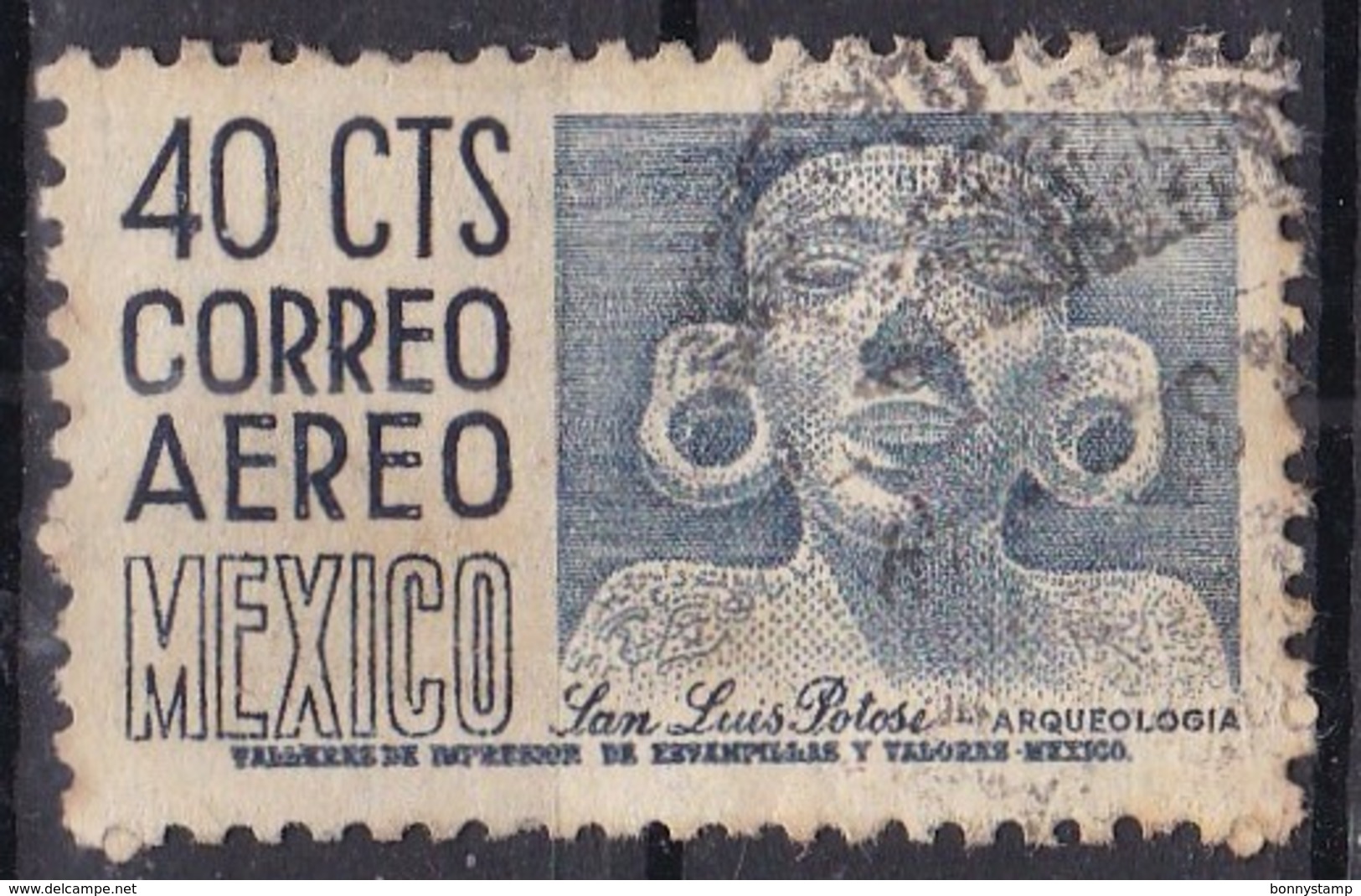 Messico, 1950/52 - 40c San Luis Potosi, Head - Nr.C192 Usato° - Messico