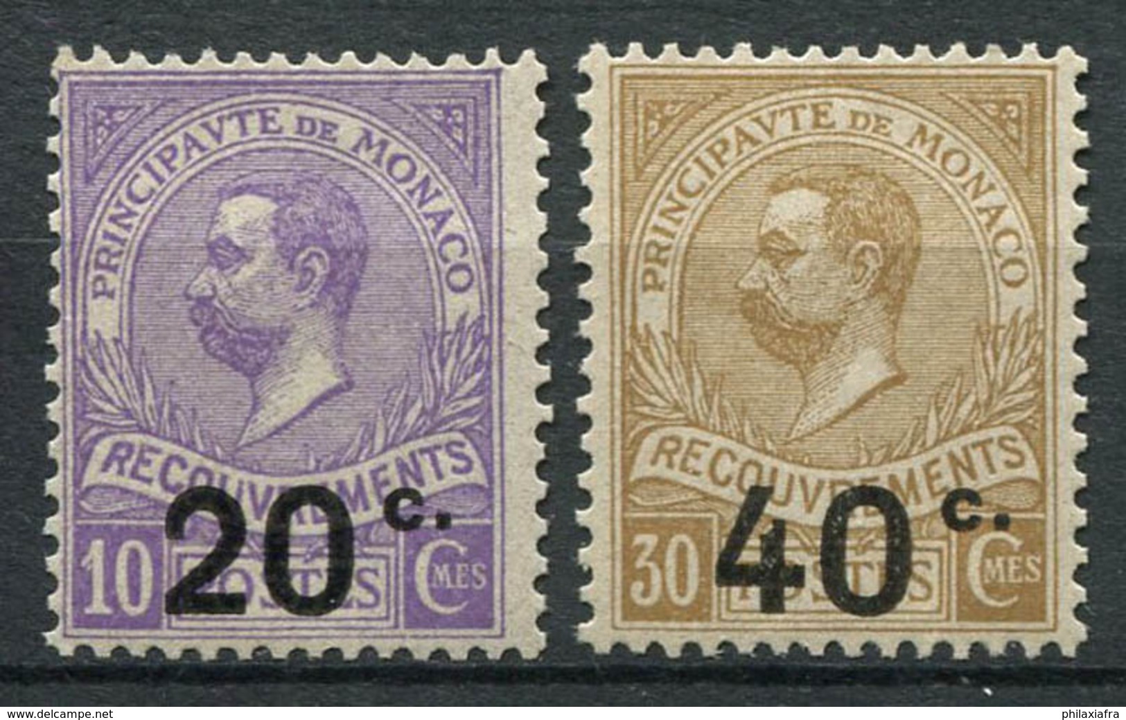 Monaco 1919 Mi. 11-12 Neuf ** 100% Timbre-taxe - Taxe