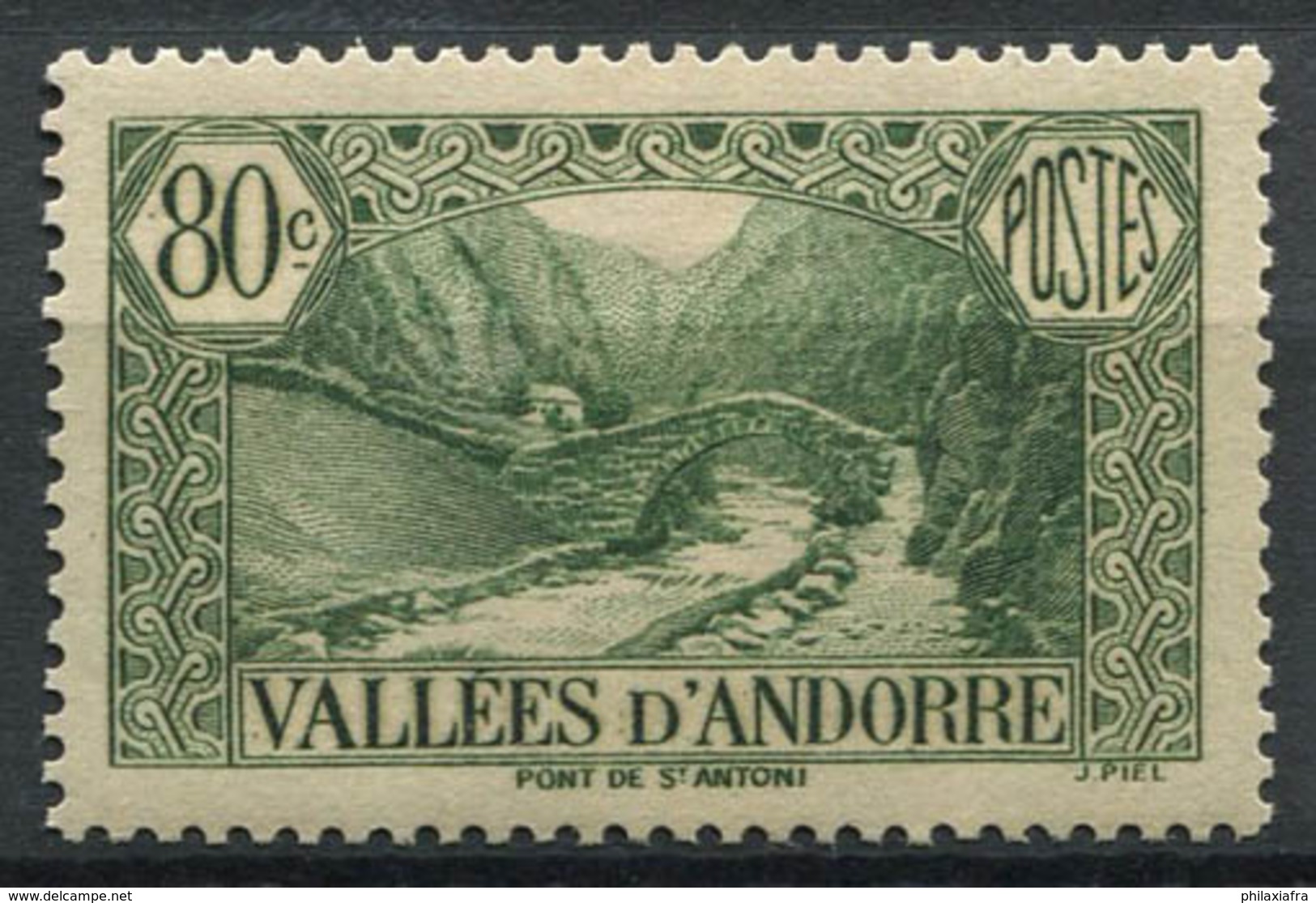 Andorre Français 1937 Mi. 67 Neuf * 100% 80C, Paysages - Neufs