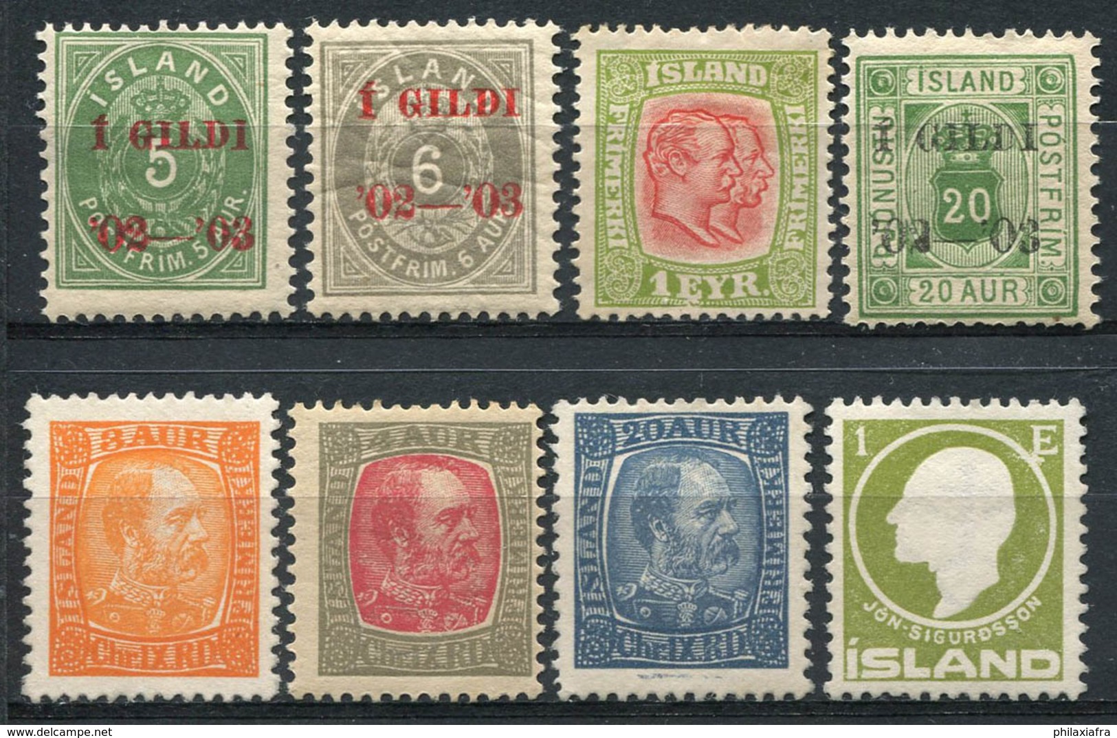 Islande 1902-1911 Neuf * 100% I GILDI, Le Roi Christian IX, Jon Sigurdsson - Nuevos