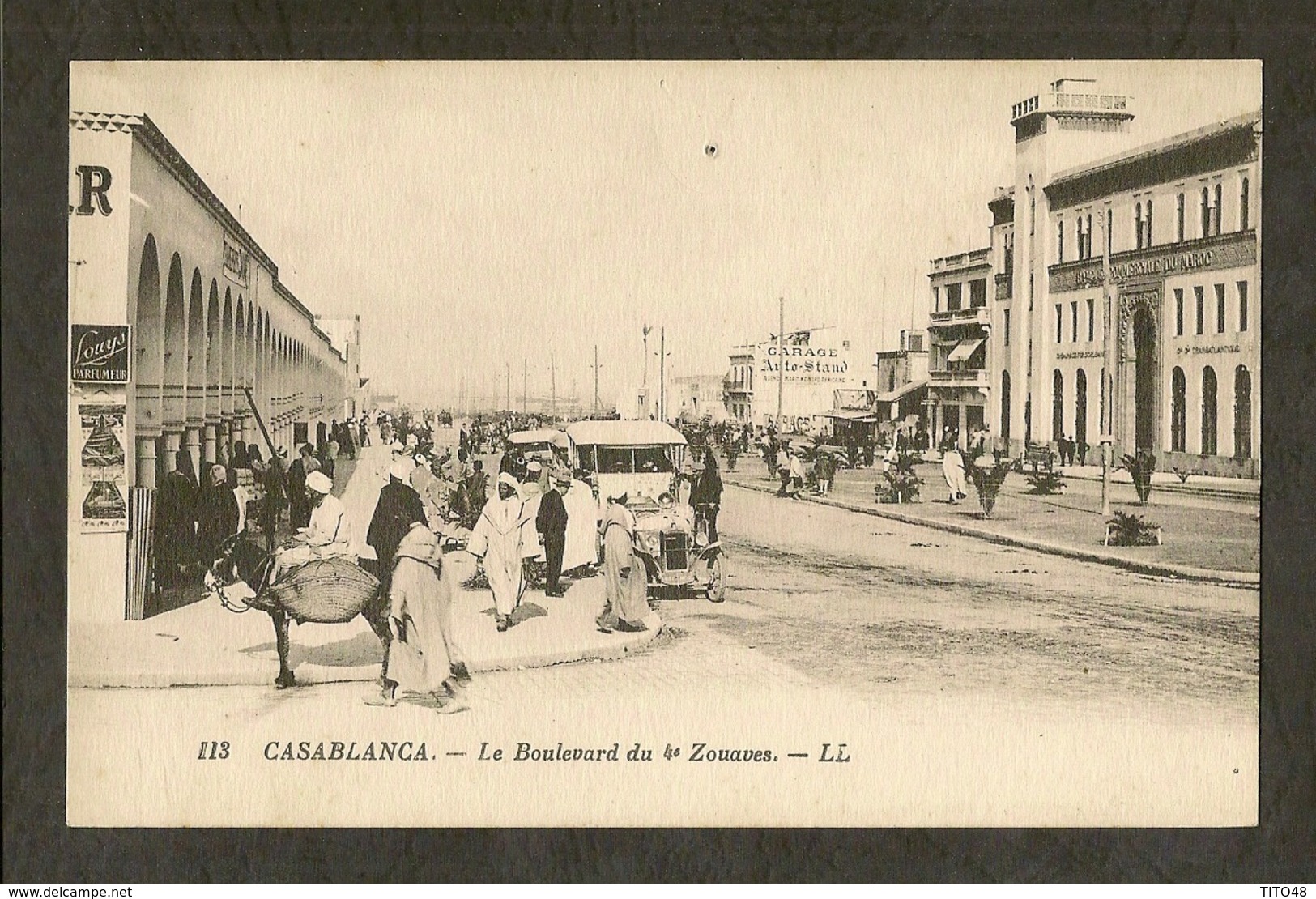 CP-CASABLANCA - Le Boulevard Du 4éme Zouaves - Casablanca