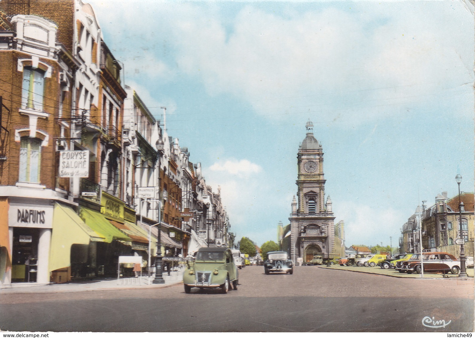 LENS (P.-de-C.) Place Jean Jaurès ( 2 Cv Traction ) Circulée Timbrée 1966 - Lens