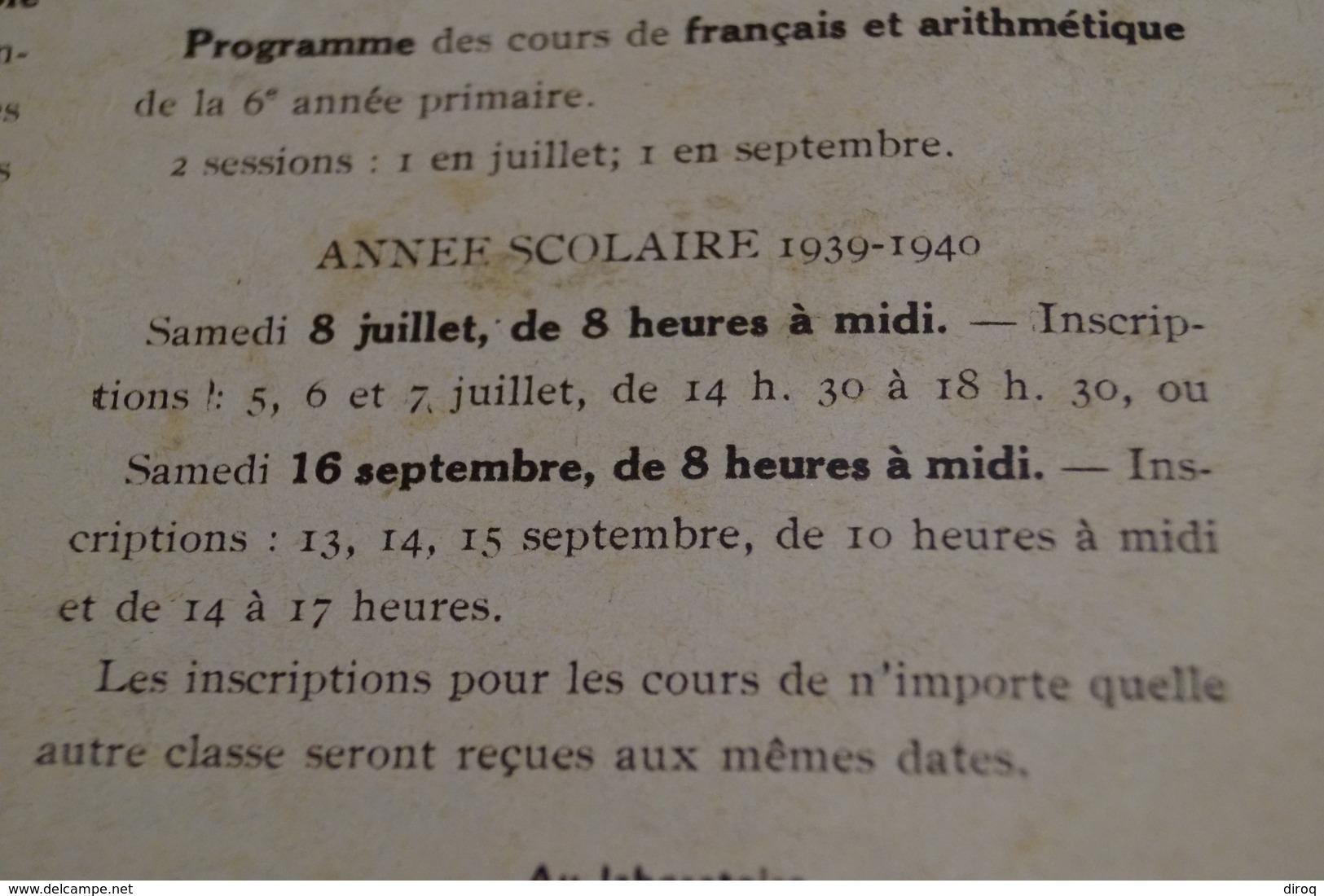 ancien ouvrage d'école,la vie Scolaire à Seraing (Liège),1939-1940,complet 26 Cm. sur 20 Cm.