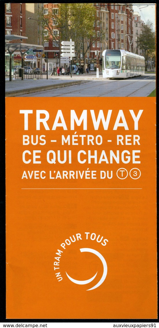 Métro De Paris - RATP - Tramway T3 - Photos Des Stations Du Tramway - 8 Pages - Autres & Non Classés