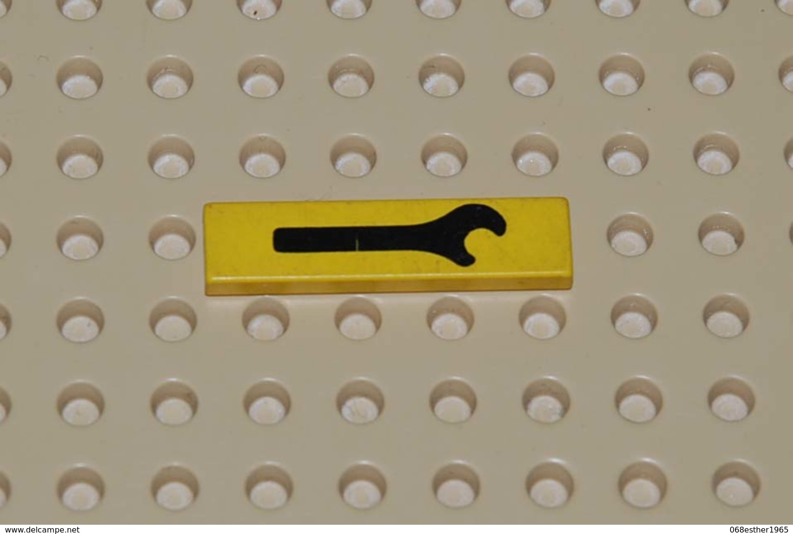 Lego Dalle Tile Jaune 1x4 Avec Motif Clé Noire Printed Ref 2431px7 - Lego Technic