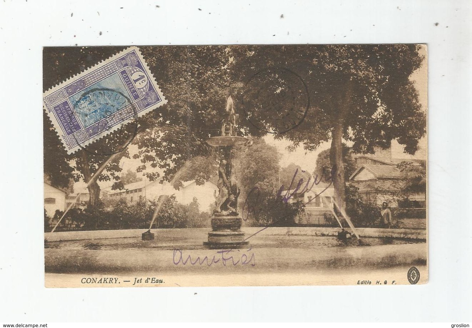 CONAKRY JET D'EAU 1916 - French Guinea