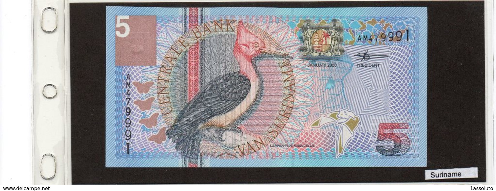 Banconota Suriname 5 Vijf Gulden - Suriname