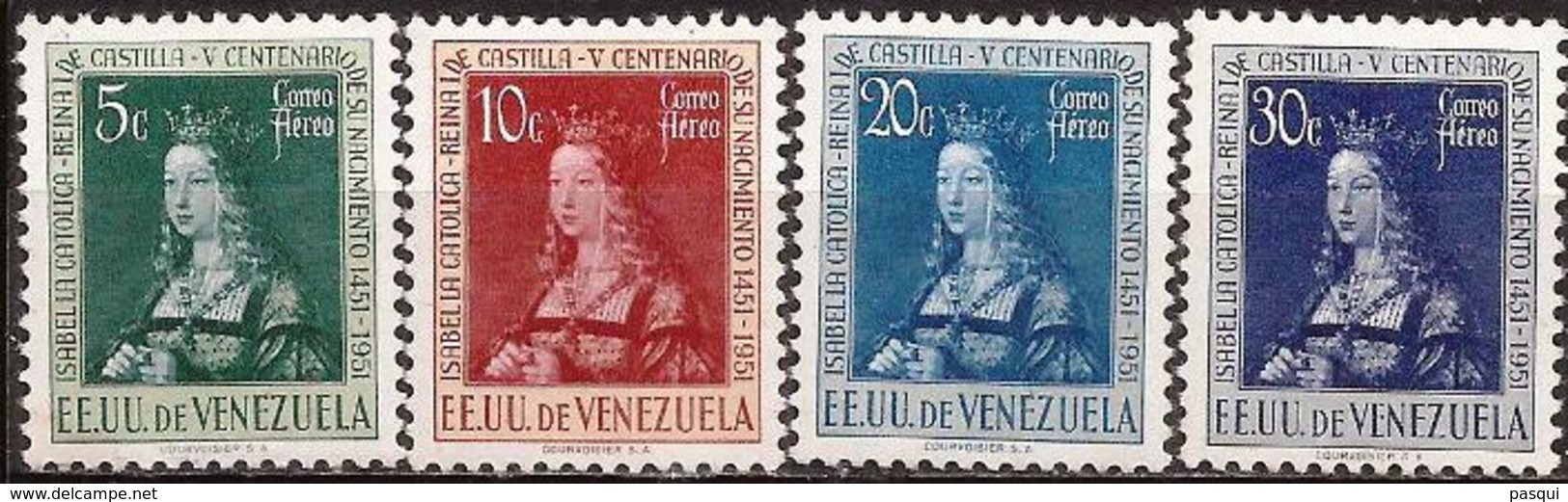 Venezuela - Fx. 2103 - Yv. Ae. 358/61 - Isabel La Católica - ** - Venezuela