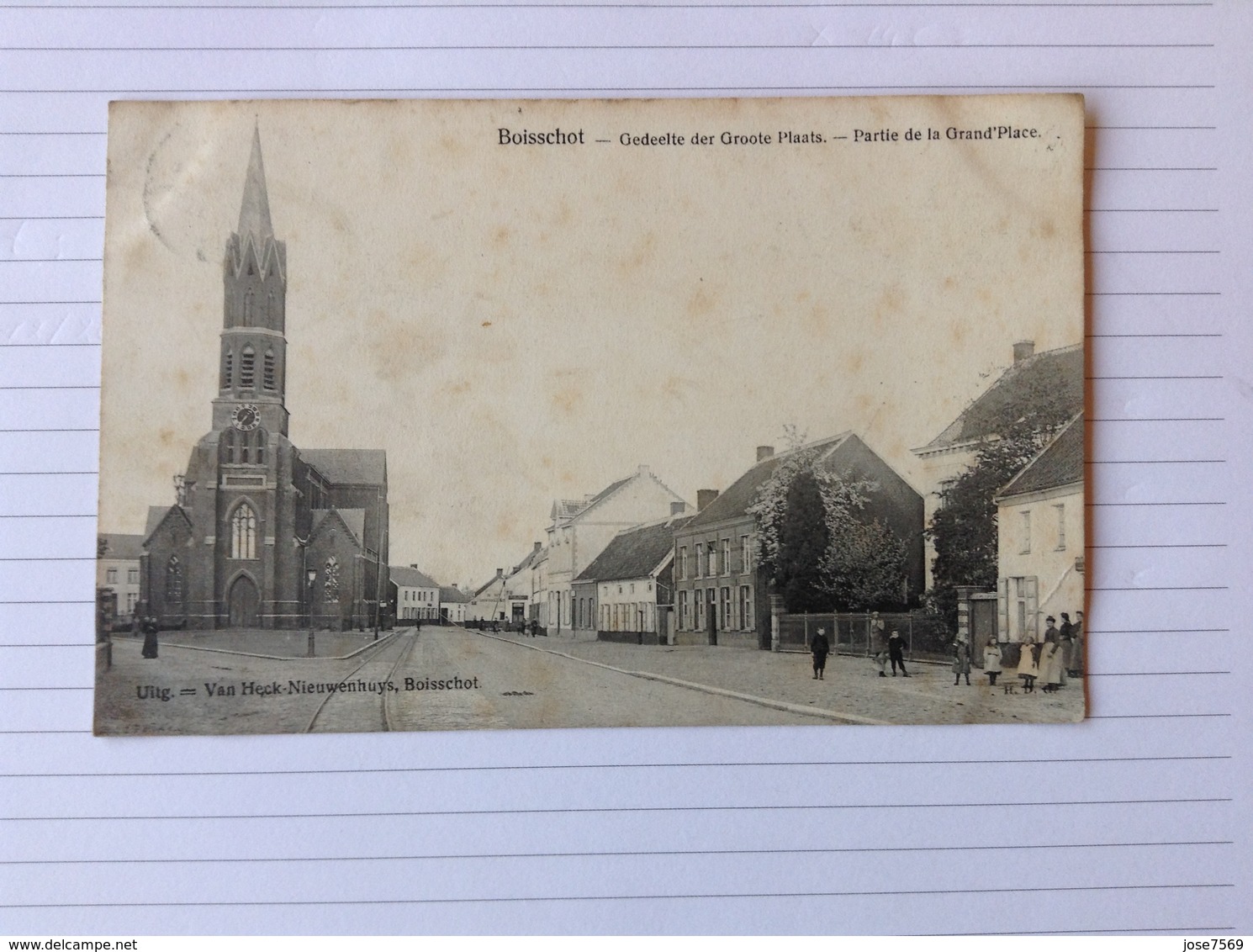 -postkaart, Booischot Gedeelte Grote Plaats, Gelopen 1905, Zegel 1 Cent Nr, 53 / 1893-1900 - Heist-op-den-Berg