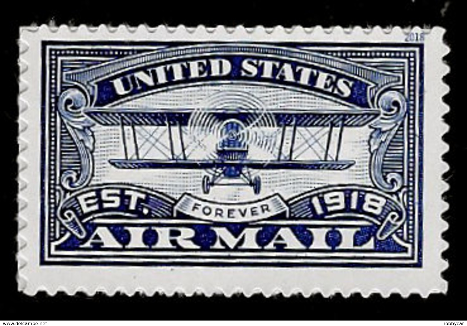 USA, 2018, 5281,Airmail, Blue, Single Forever, MNH, VF - Nuevos