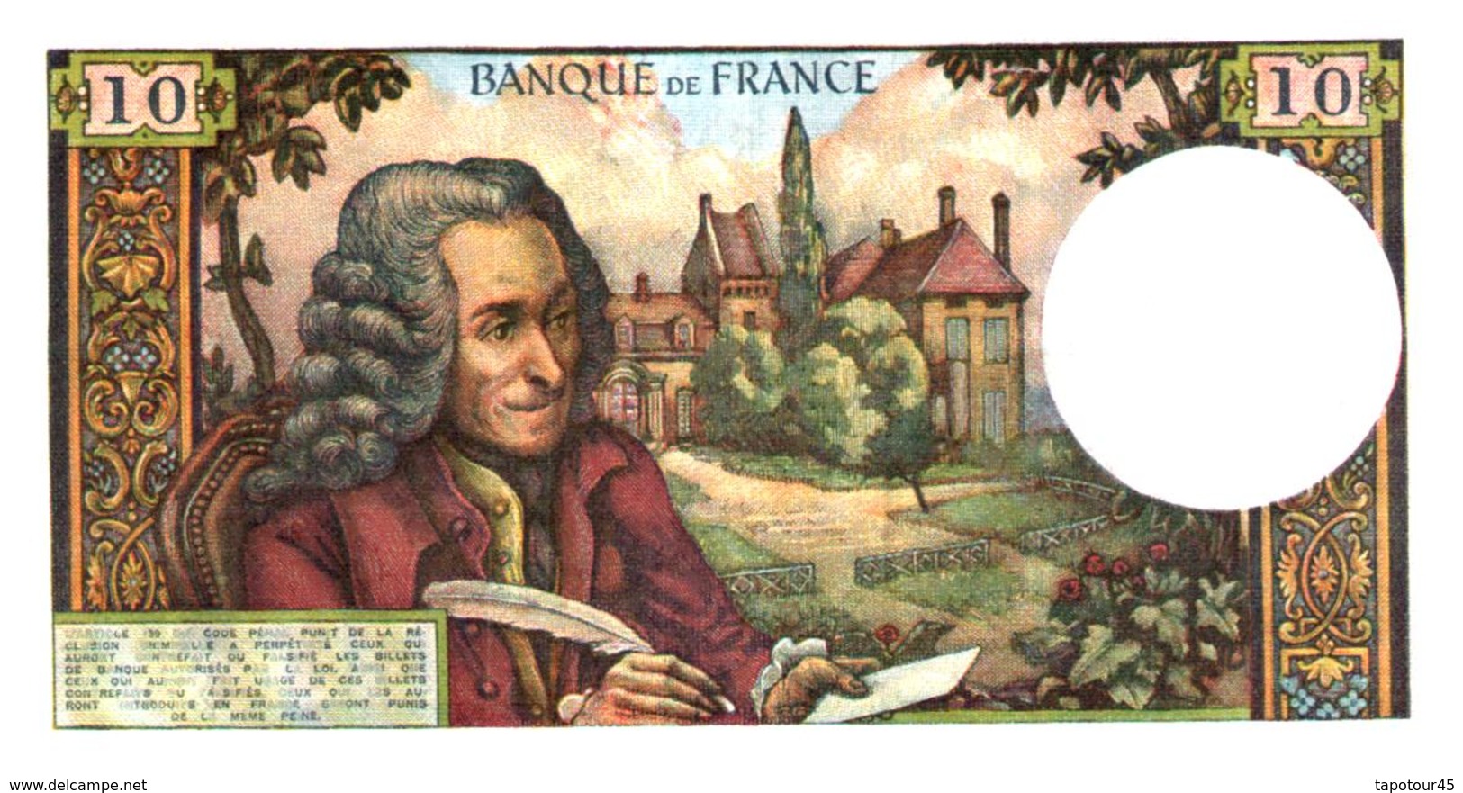 Billet > France > 10 Francs 1972  Qualité Sup/ (2 épinglages Peux Voyants) - 10 F 1963-1973 ''Voltaire''