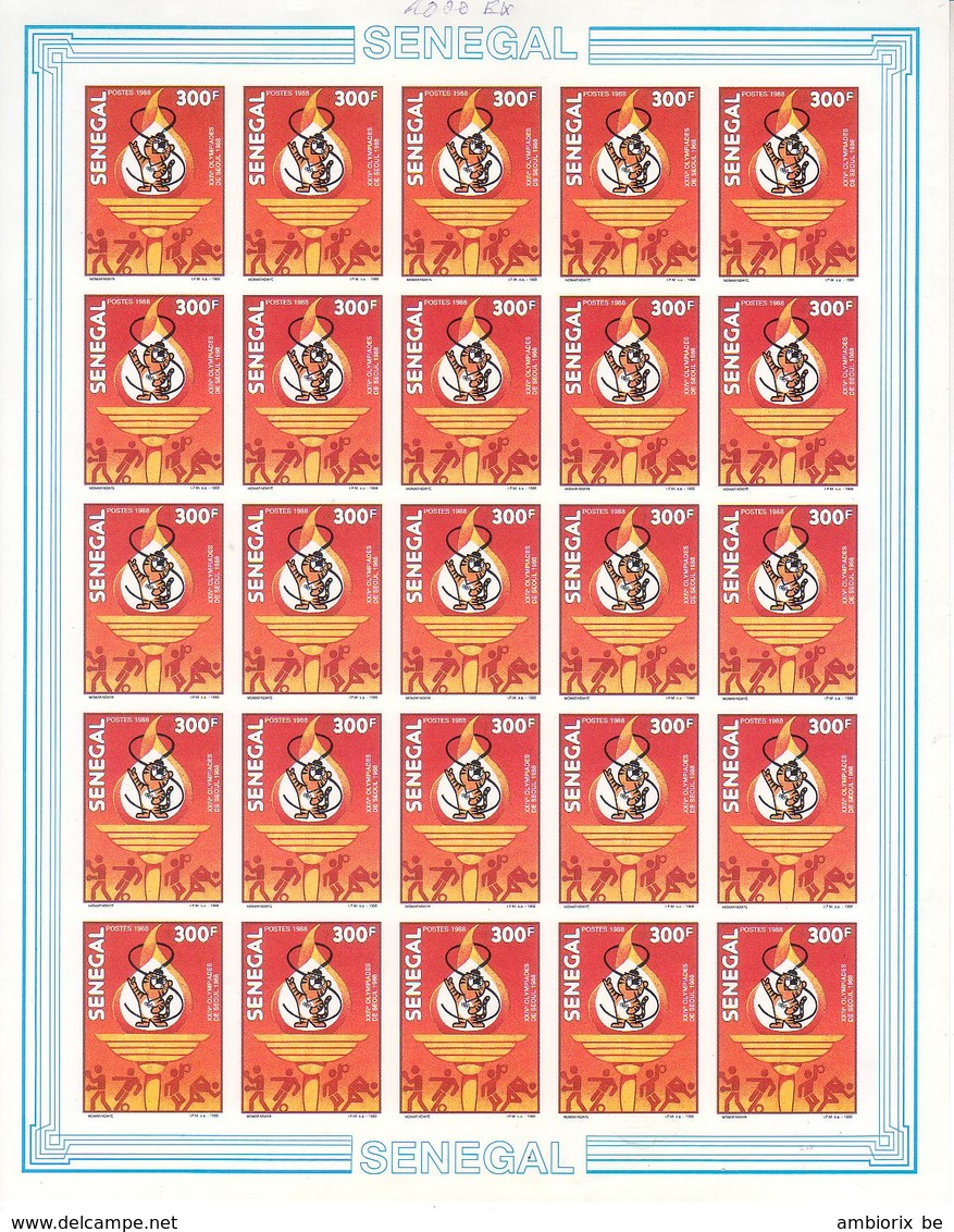 Sénégal - Feuillet De 25 Timbres Nr 770 Non Dentelé  - Les Olympiades De Séoul - Sénégal (1960-...)