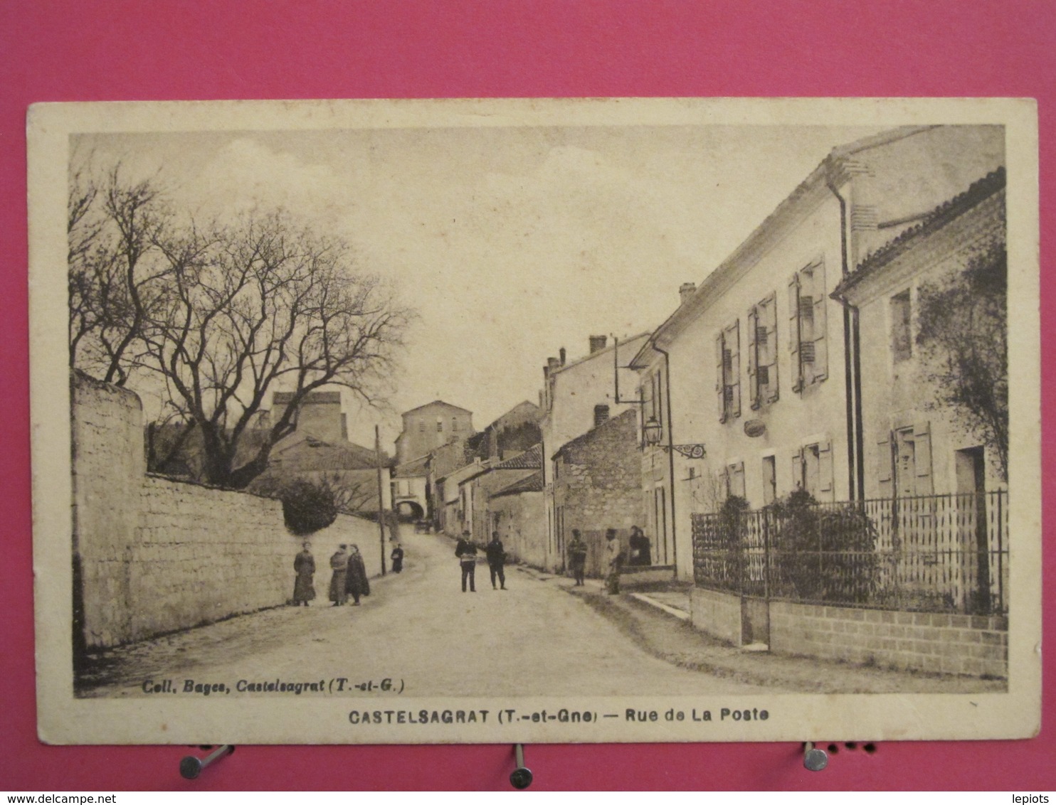 82 - Castelsagrat - Rue De La Poste - CPA 1936 - Scans Recto Verso - Lauzerte