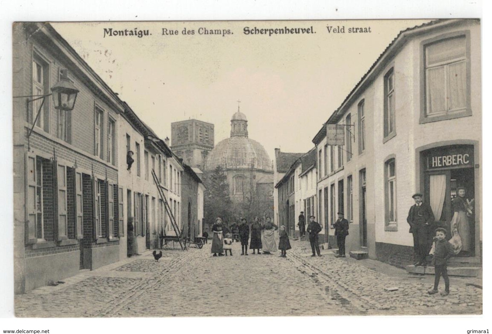 Montaigu.  Rue Des Champs.  Scherpenheuvel.  Veld Straat 1912 - Scherpenheuvel-Zichem