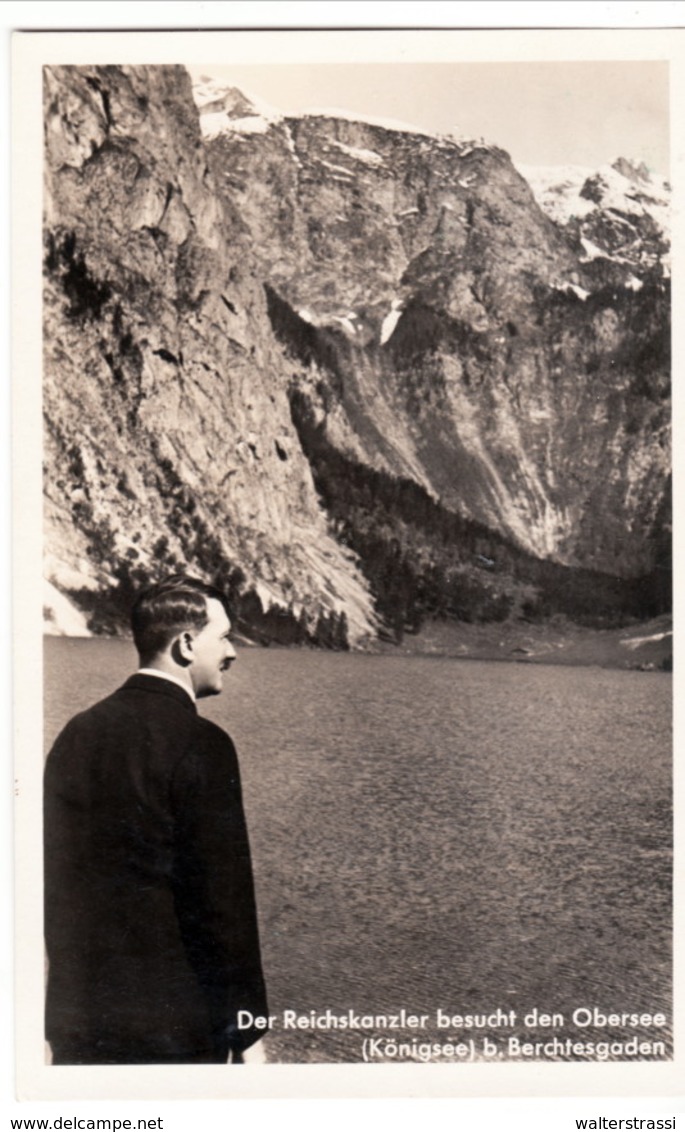 Propaganda Karte  " Adolf Hitler ", Besucht Den Obersee Bei Berchtesgaden - Weltkrieg 1939-45