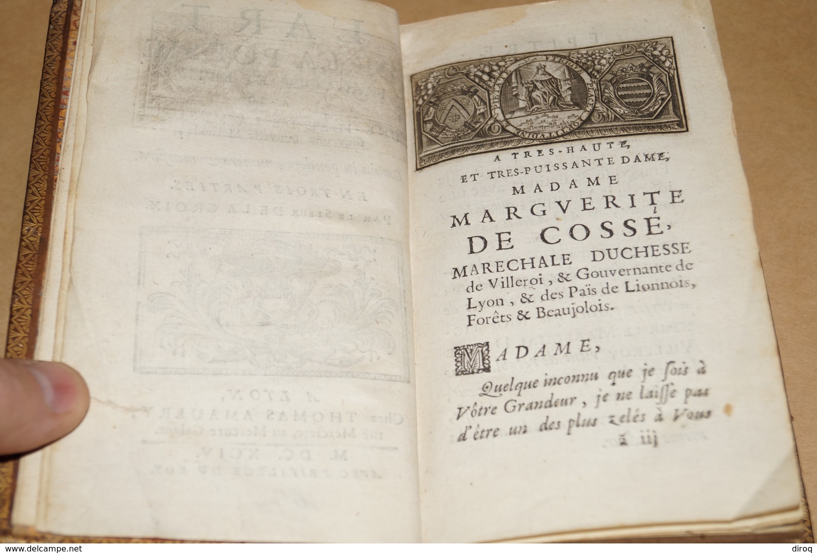 RARE,1694,l'Art De La Poésie,idée De La Musique,par Le Sieur De La Croix,complet 662 Pages,17 Cm./ 10 Cm.complet - Antes De 18avo Siglo