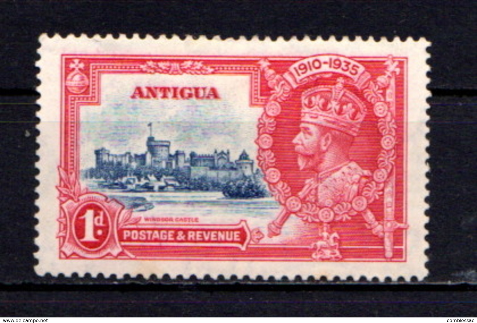 ANTIGUA    1935    Silver  Jubilee   1d  Deep  Blue  And  Carmine    MH - 1858-1960 Crown Colony