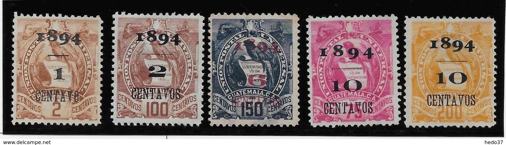 Guatemala N°52/56 - Oiseaux - Neuf * Avec Charnière & Sans Gomme - TB - Guatemala