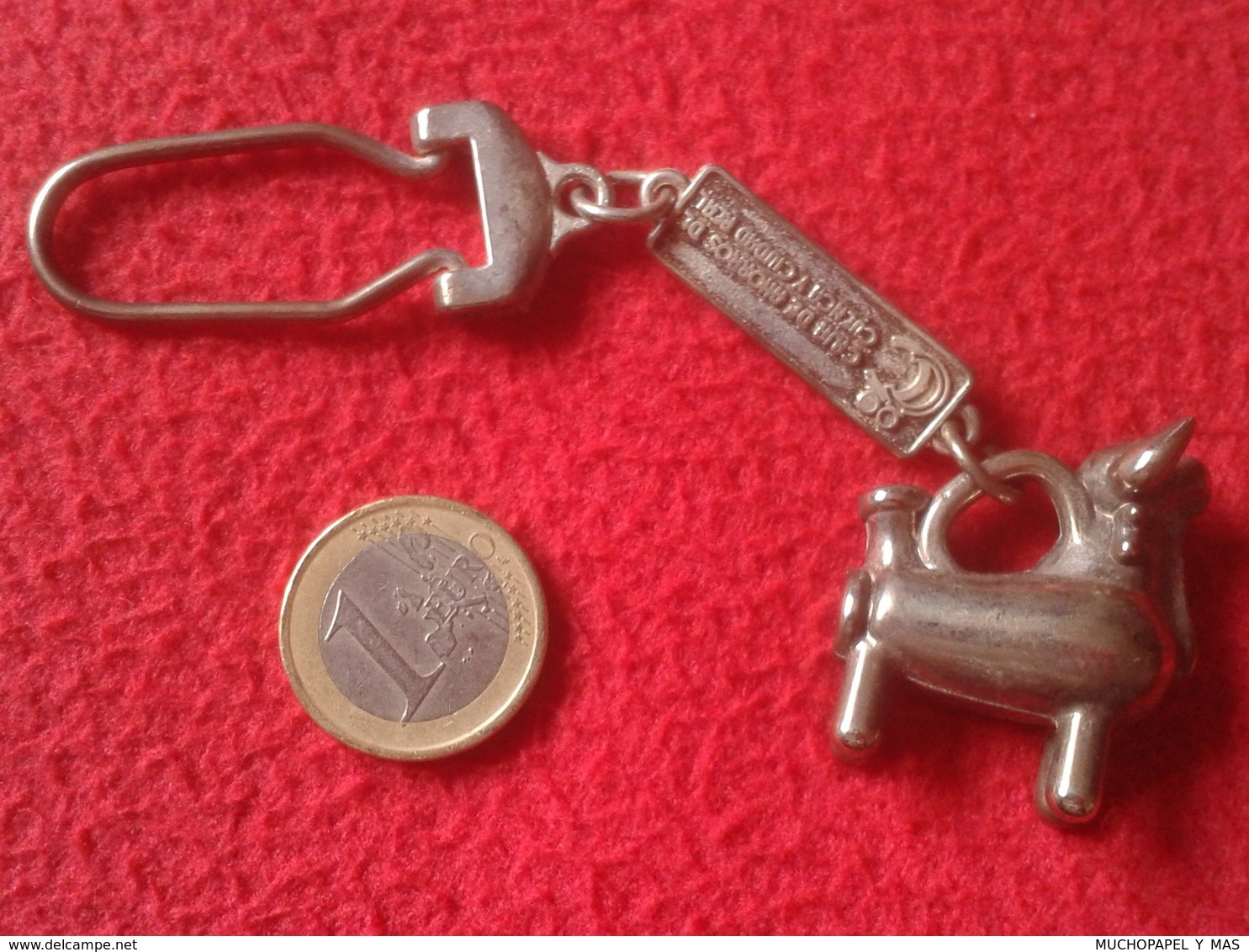 SPAIN. LLAVERO KEYRING KEYCHAIN PORTE-CLÉS CAJA DE AHORROS DE CUENCA Y CIUDAD REAL BANK BANCO..FIGURA DE TORO TOROS BULL - Otros & Sin Clasificación