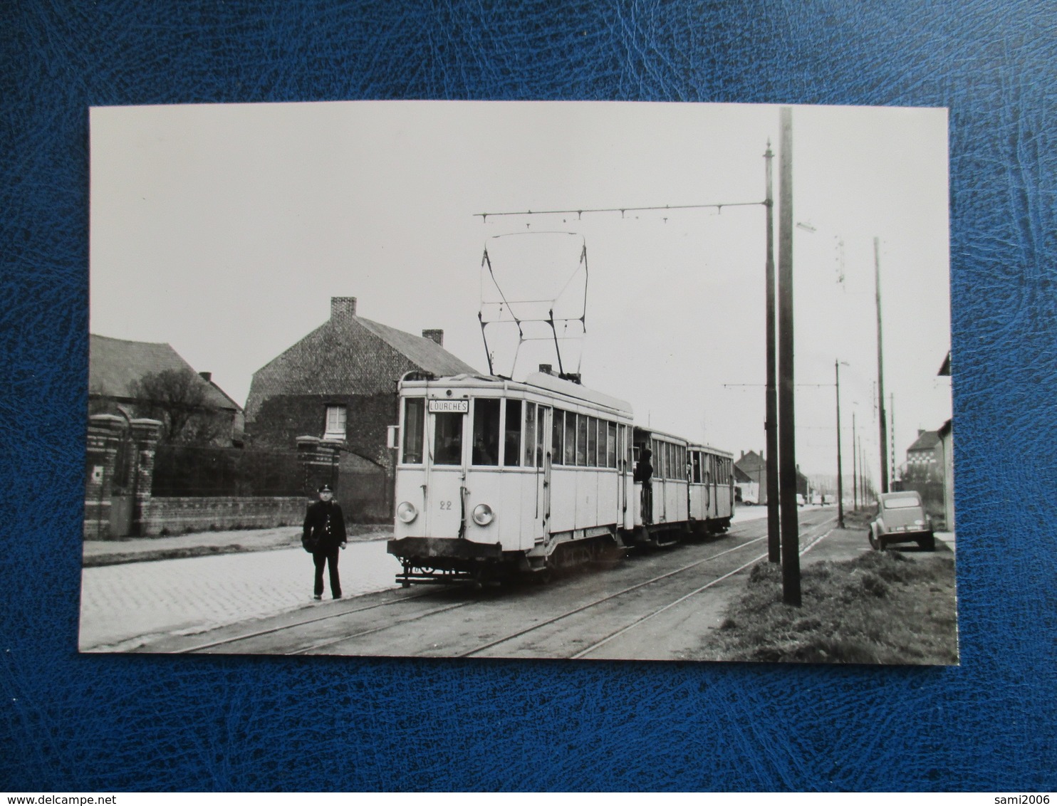 PHOTO TRAIN  TRAMWAYS DE VALENCIENNES LIGNE DE BONSECOURS BELGIQUE 18/04/64 PHOTO M.GEIGER - Trains