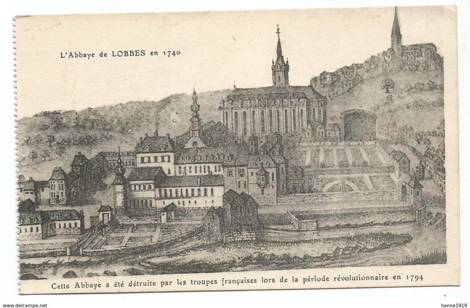 Lobbes L' Abbaye De Lobbes En 1740 Hainaut Belgique - Lobbes