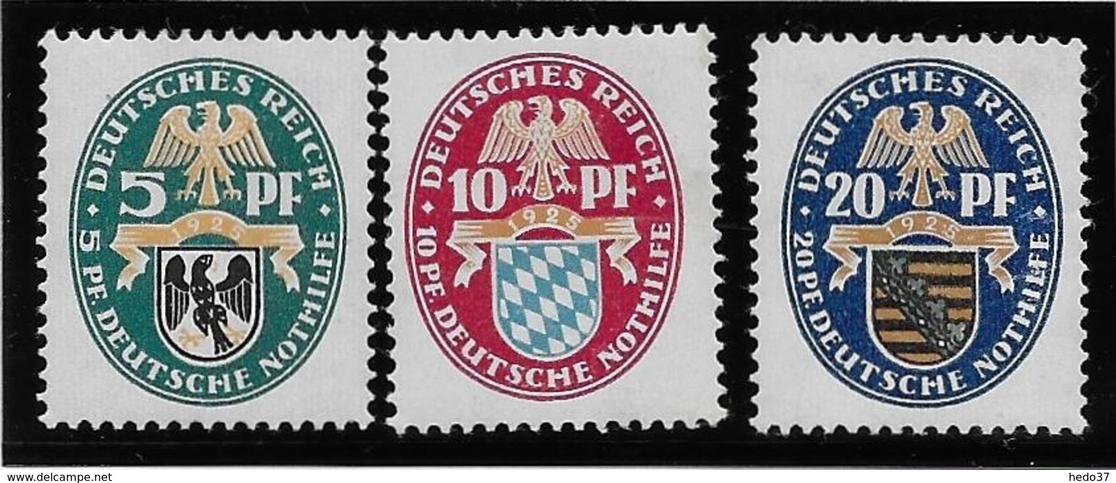 Allemagne N°368/370 - Neuf * Avec Charnière - TB - Neufs