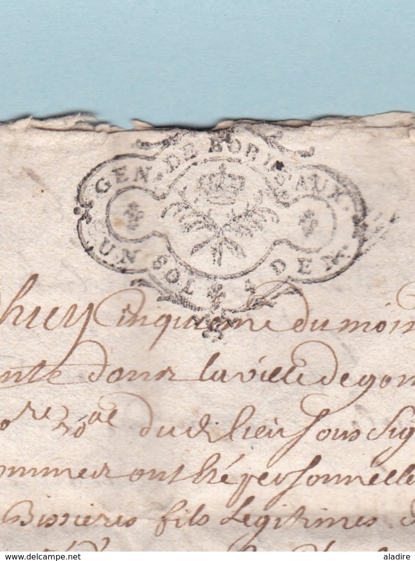 1730 - Règne De Louis XV - Bessières - Licitation Manuscrite De 4 Pages - Généralité De Bordeaux, Agennais  - Un Sol - Manuscrits