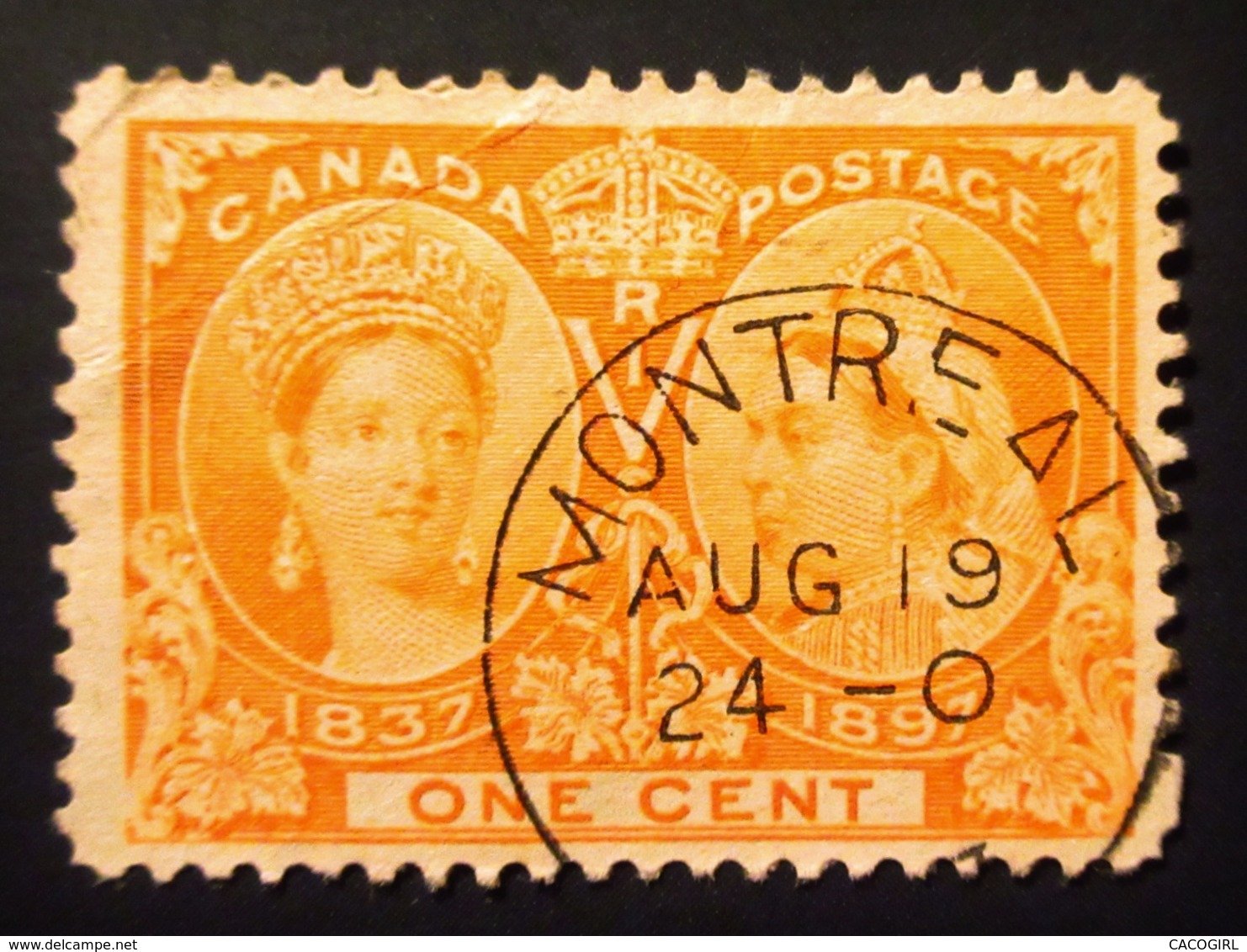 1897 Canada Yt 39, Mi 39 .  Queen Victoria's Diamond Jubilee . Oblitération MONTREAL - Used Stamps