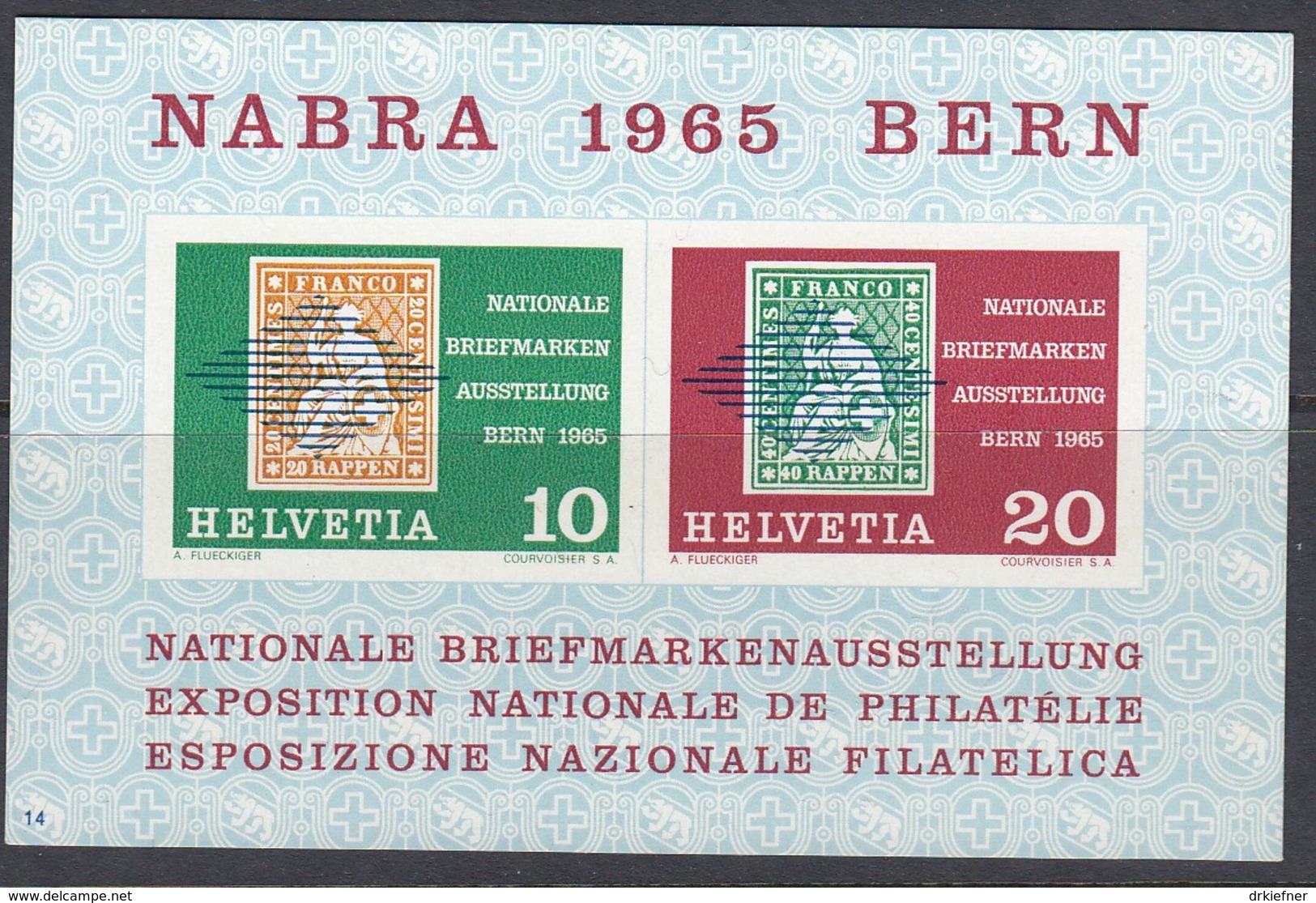 SCHWEIZ Block 20, Postfrisch **, NABRA 1965 - Blocks & Kleinbögen