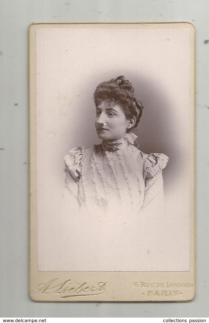 Photographie Liébert , 6 Rue De Londres ,Paris , Femme , 2 Scans - Personnes Anonymes