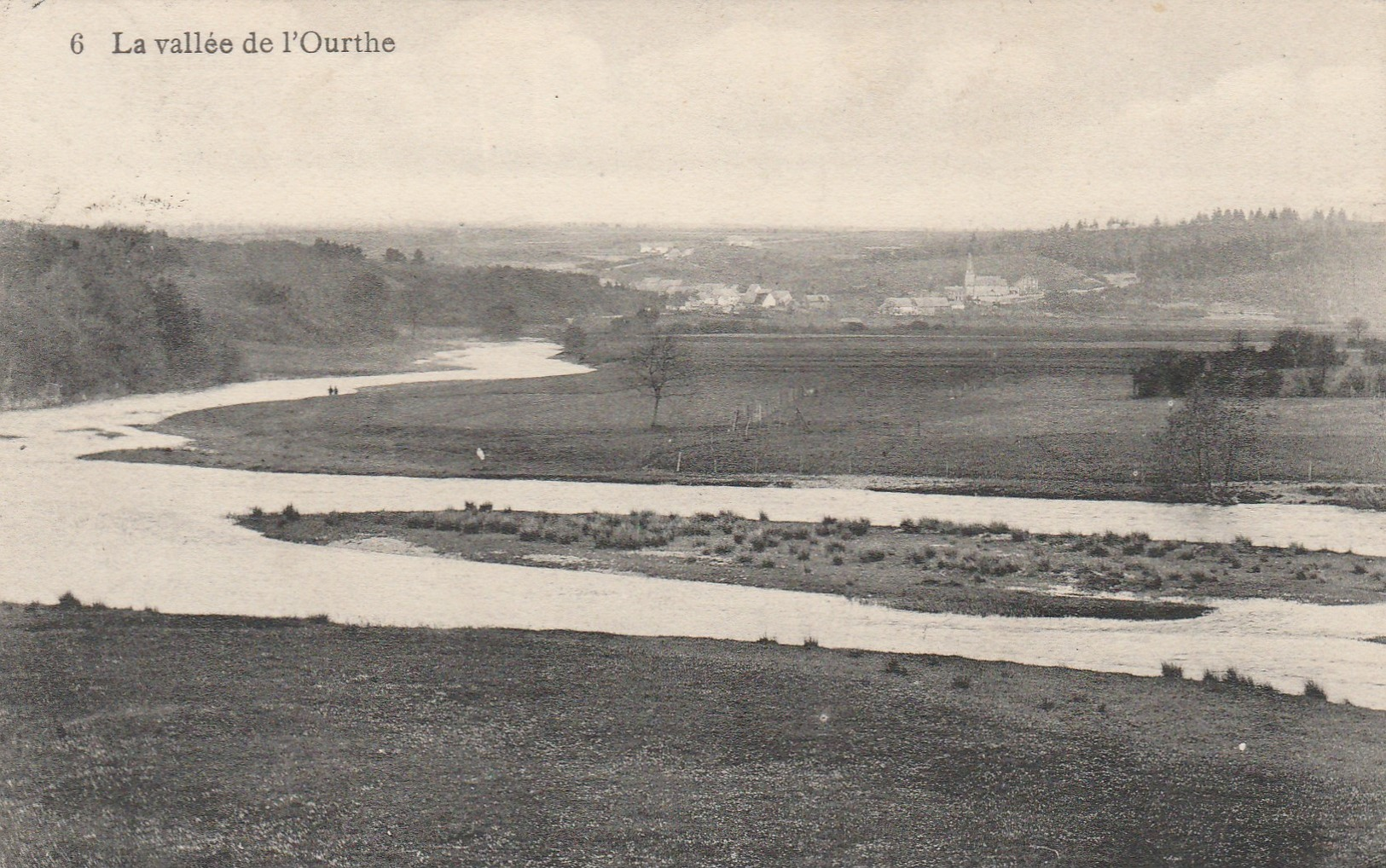 La Vallée De L'Ourthe N°6 ,oblitération MELREUX 1912 ,Edit E.Desaix à Aywaille (à Situer,voir Panorama , église+ Village - Autres & Non Classés