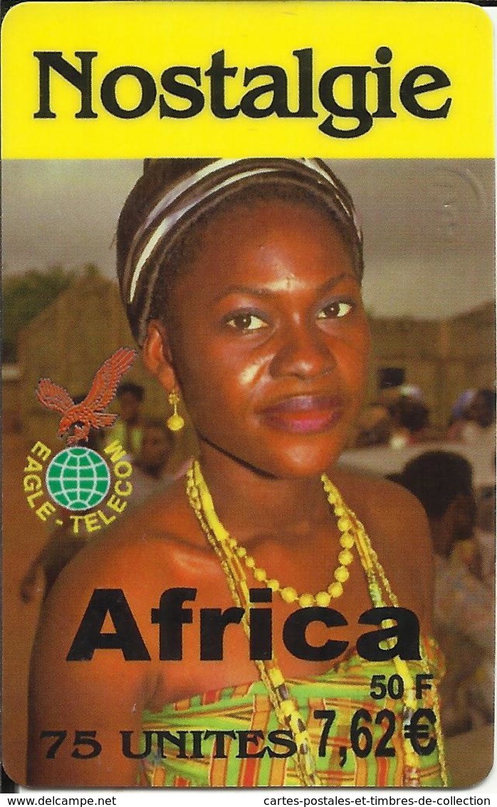 Télécarte 7,62 € , Nostalgie Africa 75 U,  N° FR-PRE-EAG-0083_041031A - Per Cellulari (ricariche)