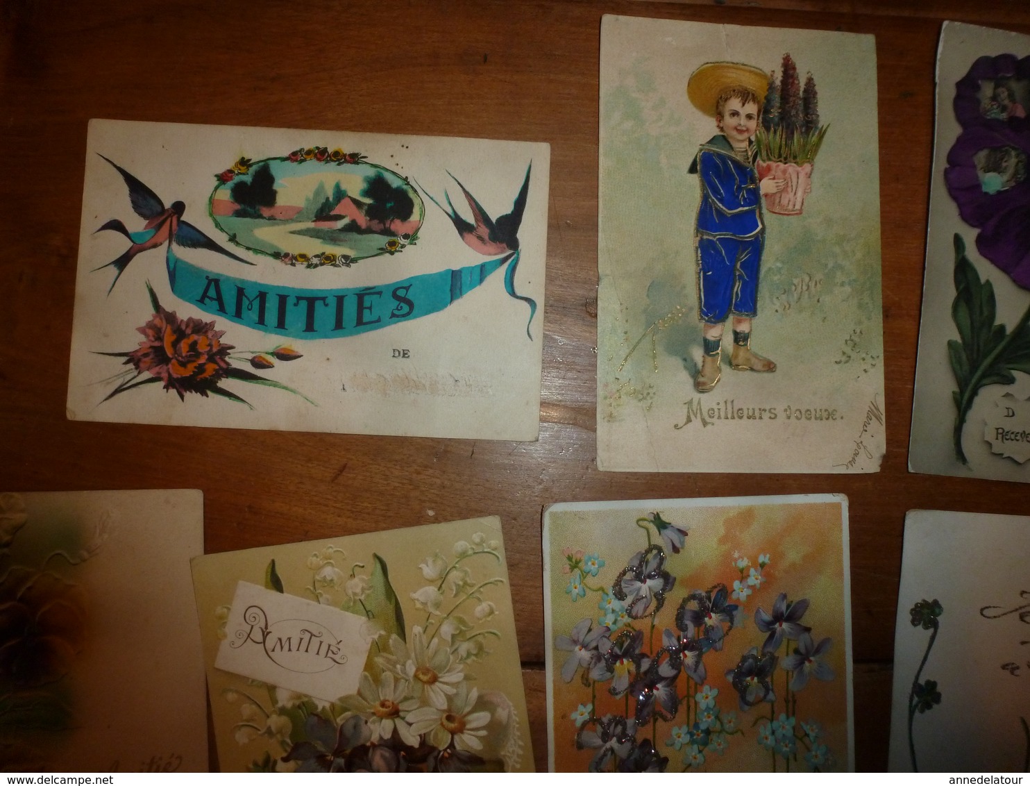 Lot De15 CARTES POSTALES ANCIENNES Ou Semi-Modernes  AMITIE- SOUVENIR- VOEUX-ETC Photos Recto-verso Pour Appréciation - Saluti Da.../ Gruss Aus...