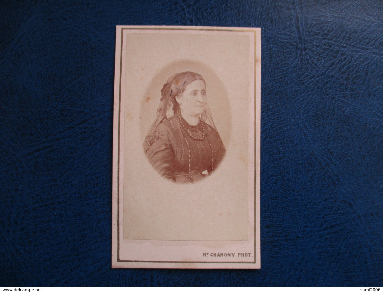 CDV ANCIEN 1840-1860 FEMME COIFFE VOILE  PHOTO CHANONY 34 MONTPELLIER - Anciennes (Av. 1900)